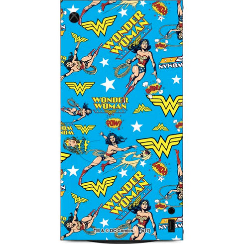 DC Comics Wonder Woman Action pose pattern XBox Series X Digital Edition Console Skin